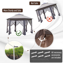 Load image into Gallery viewer, Outsunny 4x4m Metal Frame 2-Tier Gazebo with Mesh Curtains for Ultimate Comfort
