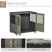 Load image into Gallery viewer, Chic Wooden &amp; Wire Medium Dog Cage: Stylish Kennel with Magnetic Door &amp; Storage
