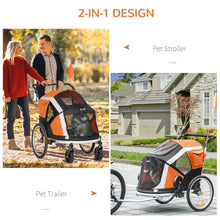 Load image into Gallery viewer, Ultimate 2-in-1 Dog Bicycle Trailer &amp; Stroller - Safety Leash, Foldable Design
