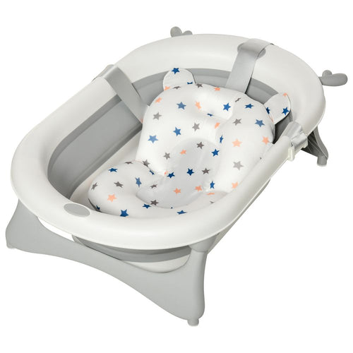 Safety First: Ergonomic Foldable Baby Bath Tub with Temperature Warning Plug