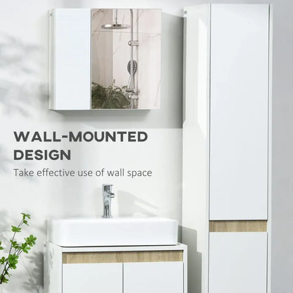 Double Duty Bathroom Mirror Cabinet: Stylish Storage & Adjustable Shelf