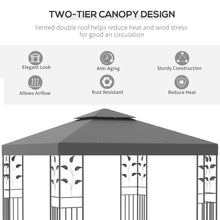 Load image into Gallery viewer, Elegant 3x3m Steel Gazebo Canopy - Perfect Outdoor Shelter for Garden Parties!
