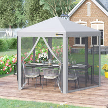 Load image into Gallery viewer, Versatile 3x3m Hexagonal Pop-Up Gazebo with Insect Mesh &amp; Roller Bag – Grey
