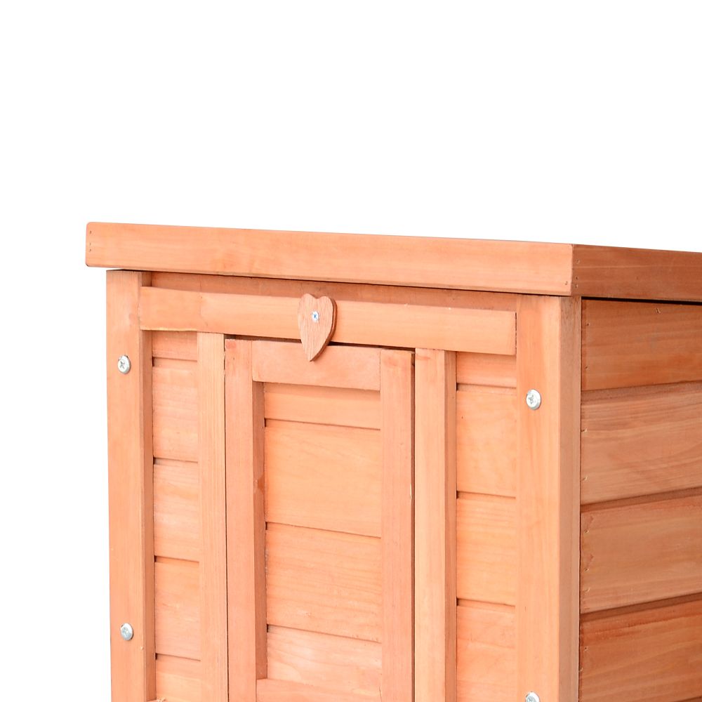 Cozy Wooden Rabbit Hutch: Secure Bunny & Guinea Pig Haven for Small Pets!