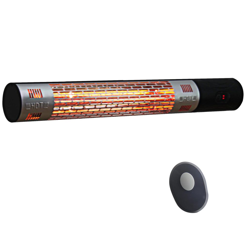1500W Wall-Mounted Electric Halogen Heater with Remote for Outdoor Comfort