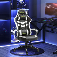 Load image into Gallery viewer, Ultimate Racing Gaming Chair with Lumbar Support &amp; Sleek Design - Black/White
