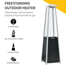 Load image into Gallery viewer, 11.2KW Pyramid Patio Gas Heater with Wheels - Stay Cozy Outdoors All Year!
