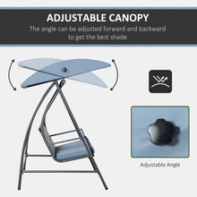 Load image into Gallery viewer, Luxurious 2-3 Seater Rattan Swing Chair with Canopy &amp; Removable Cushions
