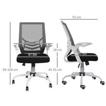 Load image into Gallery viewer, Vinsetto Ergonomic Mesh Office Chair with Lumbar Support - Black Swivel Comfort
