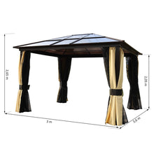 Load image into Gallery viewer, Elegant 3.6m x 3m Aluminium Gazebo with LED Solar Lights - Beige Chic Canopy
