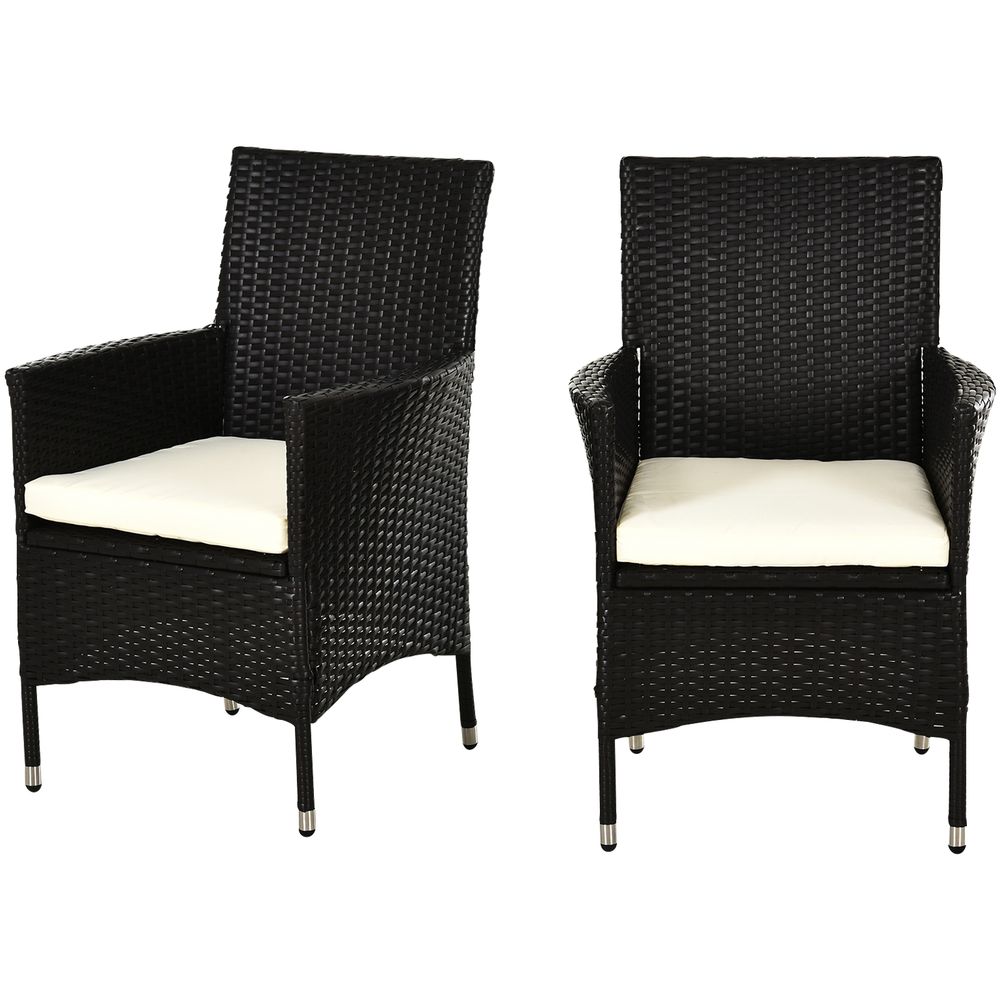 Stylish 2-Piece Dark Coffee Rattan Chair Set for Ultimate Outdoor Comfort