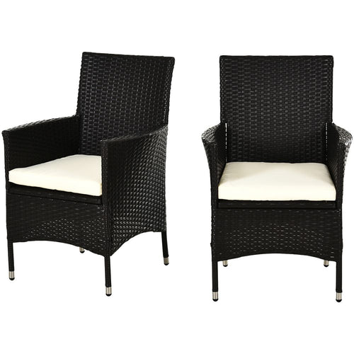 Stylish 2-Piece Dark Coffee Rattan Chair Set for Ultimate Outdoor Comfort