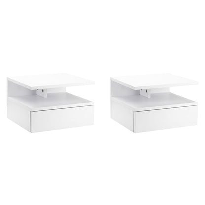 Elevate Your Space: HOMCOM Floating Nightstand Set with Drawer & Shelf