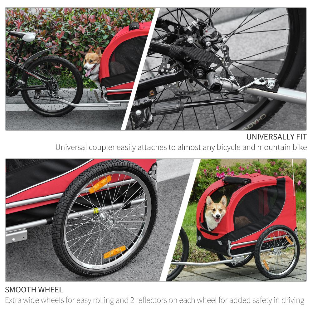 Adventure Awaits: PawHut Dog Bike Trailer - Safe & Stylish Pet Carrier