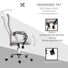 Load image into Gallery viewer, HOMCOM High Back Mesh Office Chair - Stylish Comfort in Light Grey
