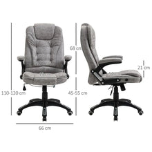 Load image into Gallery viewer, Luxury Grey High Back Office Chair with Swivel Wheels &amp; Adjustable Arms
