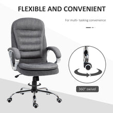 Load image into Gallery viewer, Office Chair Rock 360 Degree Swivel Adjustable Height Lumbar Support Vinsetto
