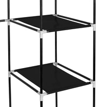 Load image into Gallery viewer, 67&quot; Portable Clothes Closet Wardrobe with Non-woven Fabric and Hanging Rod Quick and Easy to Assemble Black
