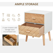 Load image into Gallery viewer, Scandinavian Elegance: 2-Drawer Wooden Side Cabinet for Smart Storage
