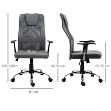 Load image into Gallery viewer, Vinsetto High Back Mesh Office Chair with Adjustable Headrest &amp; Armrests
