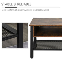 Load image into Gallery viewer, Industrial Chic 3-Tier Rubber Wood TV Media Unit - Black &amp; Brown Elegance
