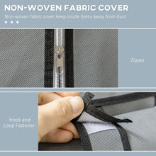 Load image into Gallery viewer, Light Grey Portable Fabric Wardrobe with 6 Shelves &amp; Hanging Rail - Multi-Storage

