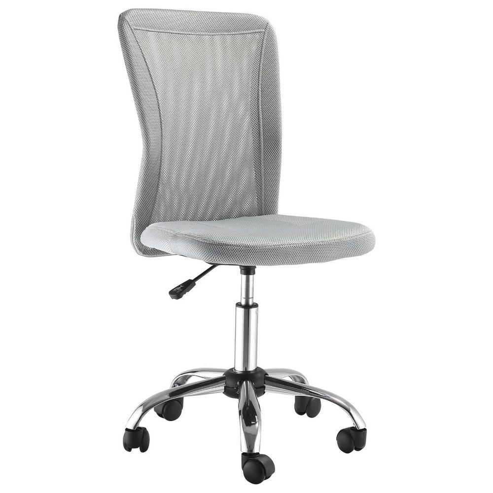 Compact Armless Ergonomic Office Chair - Height Adjustable with Mesh Back