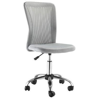 Compact Armless Ergonomic Office Chair - Height Adjustable with Mesh Back