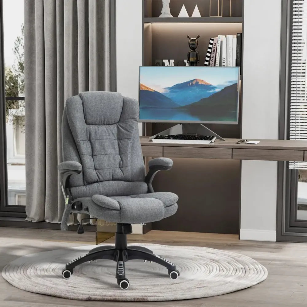 Relax & Recharge: Executive Reclining Chair with Heating Massage & Headrest