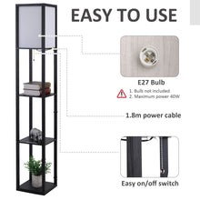 Load image into Gallery viewer, Illuminate &amp; Organize: 4-Tier Stylish Shelf Floor Lamp with Ambient Light

