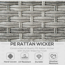 Load image into Gallery viewer, Versatile 3PC Grey Rattan Sofa Set with Daybed &amp; Side Table - Outdoor Comfort Redefined
