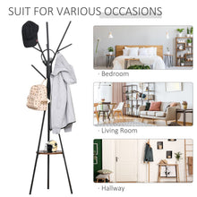 Load image into Gallery viewer, Stylish 180cm Metal Coat Rack &amp; Shelf - 9 Hooks for Hats, Scarves &amp; More!
