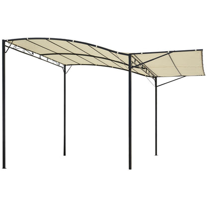 Versatile Outsunny Wall-Mounted Garden Gazebo Awning - Durable & Adjustable Canopy