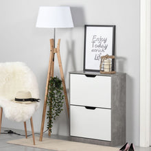 Load image into Gallery viewer, Stylish Two-Drawer Shoe Cabinet with Adjustable Shelves - Perfect Home Organizer
