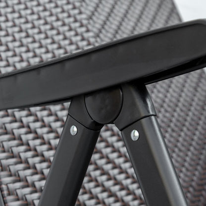 Set of 2 Adjustable Outdoor Rattan Chairs - Durable & Stylish for Patio Dining