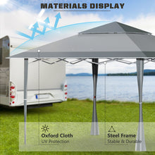 Load image into Gallery viewer, 4x m Dark Grey Pop-Up Gazebo with Double Roof – Steel Frame &amp; Roller Bag

