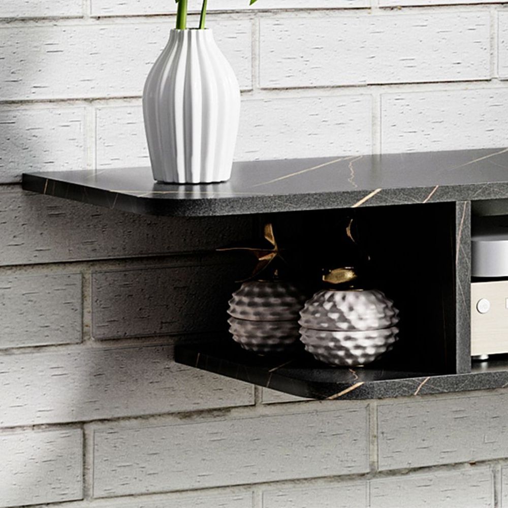 Space-Saving Floating TV Unit with Stylish Storage - Modern Wall-Mount Console
