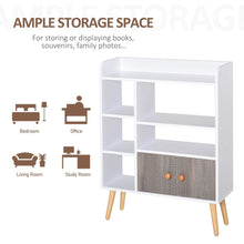 Load image into Gallery viewer, Stylish Multi-Compartment Particle Board Bookcase – Modern Storage Solution
