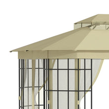 Load image into Gallery viewer, Elegant 3.7x3m Patio Gazebo with Mosquito Net &amp; Sturdy Metal Frame - Beige Bliss
