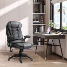 Load image into Gallery viewer, Executive Office Chair with Massage and Heat PU Leather Reclining Chair, Black
