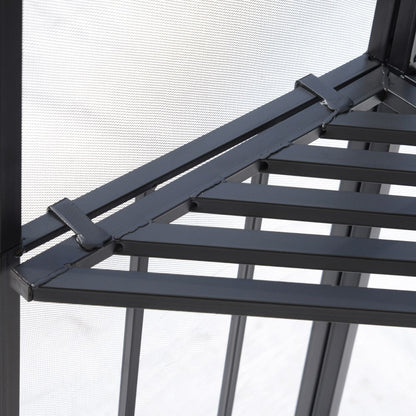 Outsunny 3x3m Elegant Outdoor Gazebo Tent with Insect Netting & Storage Trays