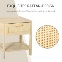 Load image into Gallery viewer, Chic Rattan-Drawer Nightstand – Modern Storage for Bedroom &amp; Living Room
