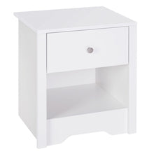 Load image into Gallery viewer, Elegant White Bedside Table with Drawer &amp; Storage - Versatile Home Accent
