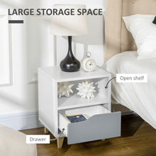 Load image into Gallery viewer, Elegant Nightstand with Drawer &amp; Shelf - Modern Design for Every Room
