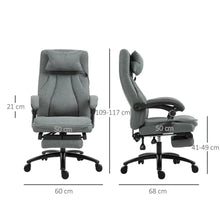 Load image into Gallery viewer, Massage Office Chair with 2-Point Vibration Pillow USB Power 360 Swivel Wheels
