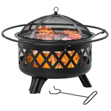 Load image into Gallery viewer, Versatile 2-in-1 Outdoor Fire Pit BBQ Grill &amp; Heater - Perfect for Any Patio!
