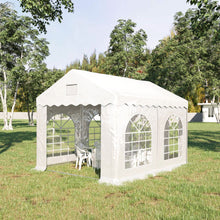 Load image into Gallery viewer, 4x3m Gazebo Canopy PE Party Tent 4 Removable Side Walls White
