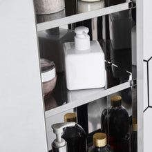 Load image into Gallery viewer, Elegance On-Wall Bathroom Storage Cabinet with Sliding Mirror &amp; Steel Frame
