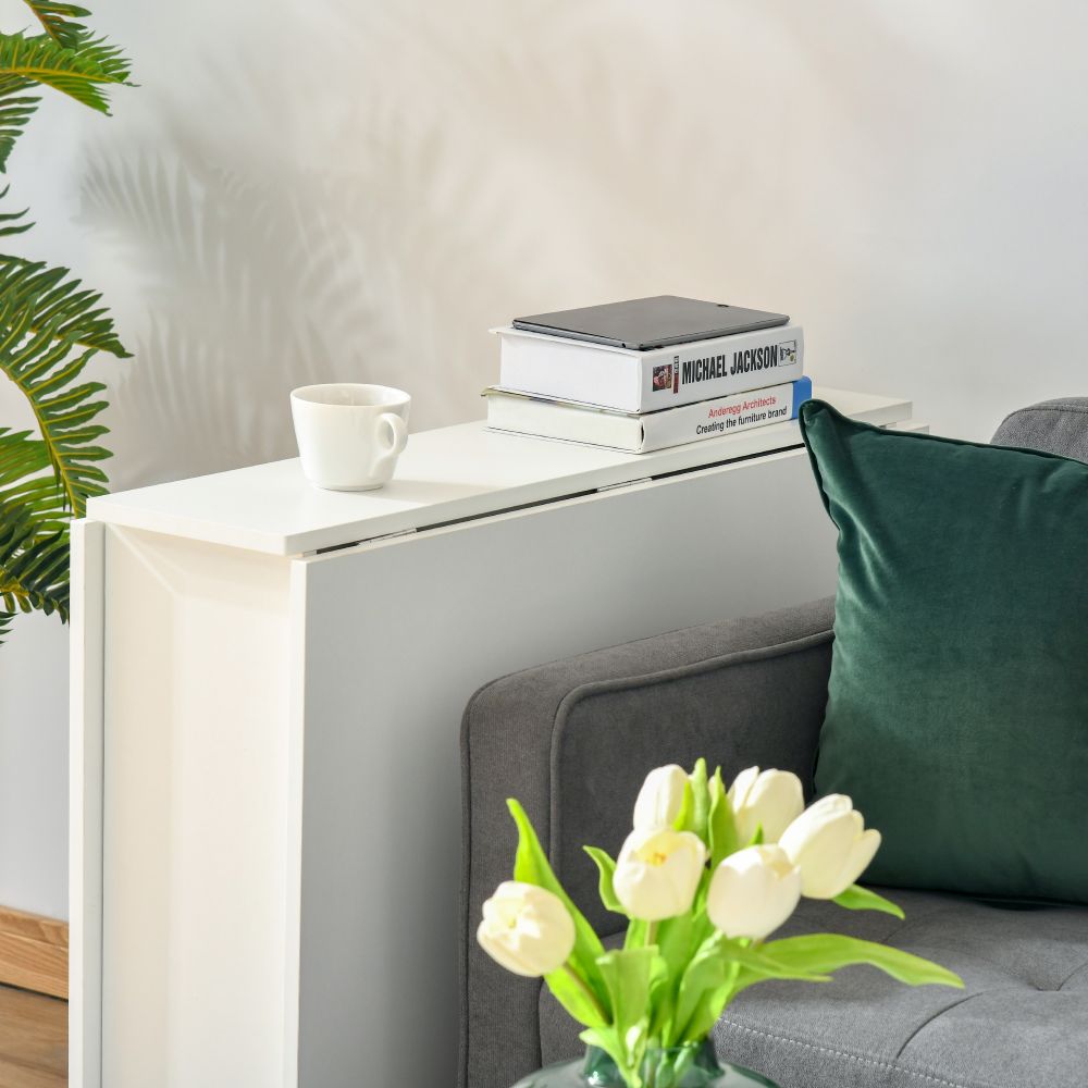 Versatile Folding Mobile Dining Table with Storage & Wheels - Space-Saving Design