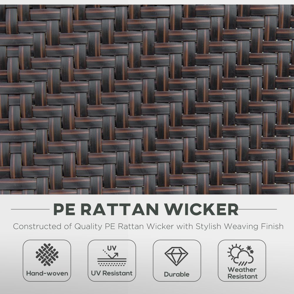 Set of 2 Adjustable Outdoor Rattan Chairs - Durable & Stylish for Patio Dining